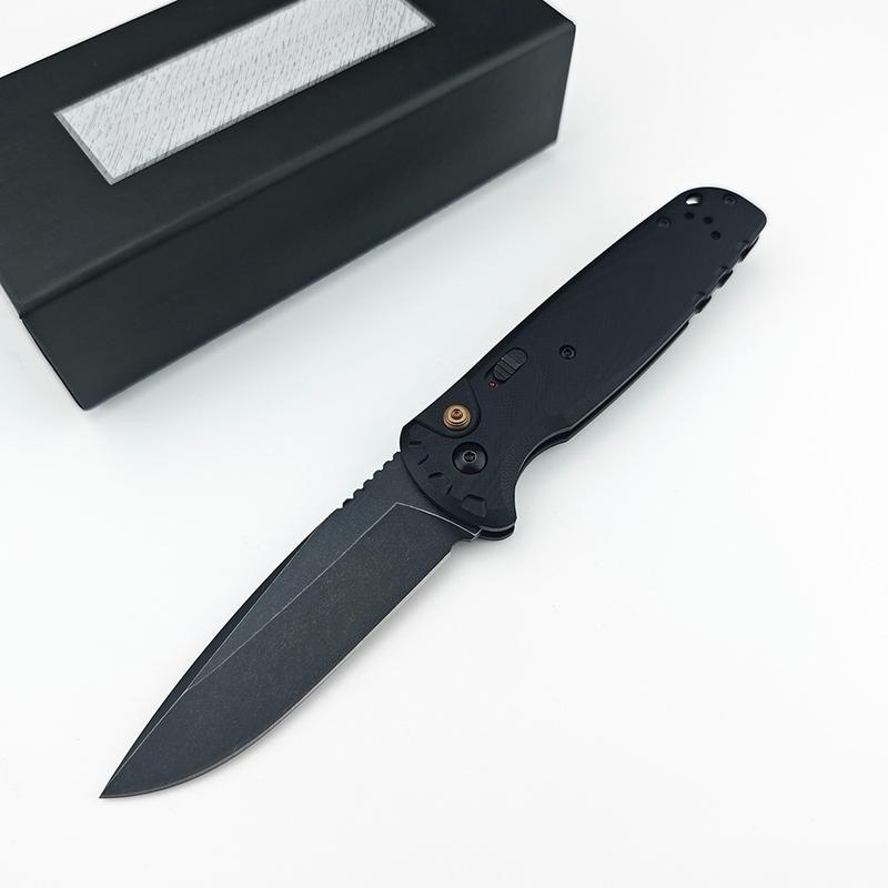 4300BK-02 CLA Utility Button Lock Folding Knife D2 Battlewash Blade G10 Handle Multifunctional Cutlery Tool for Outdoor Fishing Camping EDC