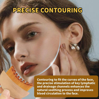 Lymphatic Contour Face Brush for Jawline & Chin Sculpting – Dry Brushing Massager for Lymphatic Drainage & Facial Fatigue Relief,  Ergonomically Designed to Fit The Skin Precisely  (1PCS)