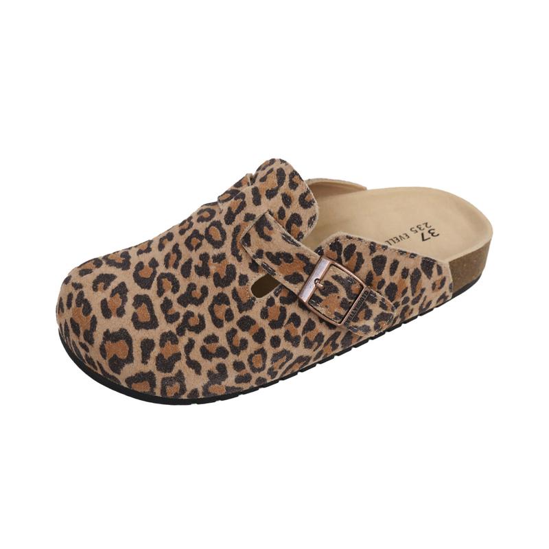 Women Men Round Toe Cork Footbed Clogs Potato Shoes Slide Outdoor Gym Shoes with Arch Support Flat Buckle Clogs Retro Fashion Walking Shoes Slippers 【PLS SIZE UP 】