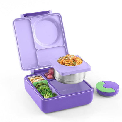 Insulated Bento Lunch Box with Thermos and 3 Compartments - TTS, High Quality Stainless Steel, Leak-Proof, Easy to Clean - Sturdy, Set
