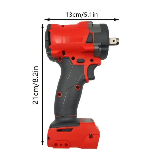 3-in-1 Cordless Impact Wrench - 1/2" Drive, Compatible with M18 Batteries, 4500 RPM Brushless Motor, Red and Black