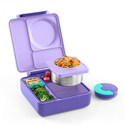 Insulated Bento Lunch Box with Thermos and 3 Compartments - TTS, High Quality Stainless Steel, Leak-Proof, Easy to Clean - Sturdy, Set