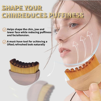 Lymphatic Contour Face Brush for Jawline & Chin Sculpting – Dry Brushing Massager for Lymphatic Drainage & Facial Fatigue Relief,  Ergonomically Designed to Fit The Skin Precisely  (1PCS)