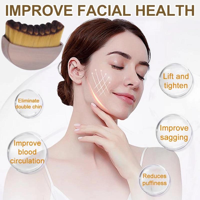 Lymphatic Contour Face Brush for Jawline & Chin Sculpting – Dry Brushing Massager for Lymphatic Drainage & Facial Fatigue Relief,  Ergonomically Designed to Fit The Skin Precisely  (1PCS)