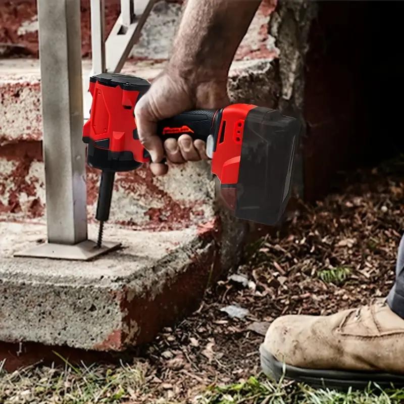 3-in-1 Cordless Impact Wrench - 1/2" Drive, Compatible with M18 Batteries, 4500 RPM Brushless Motor, Red and Black