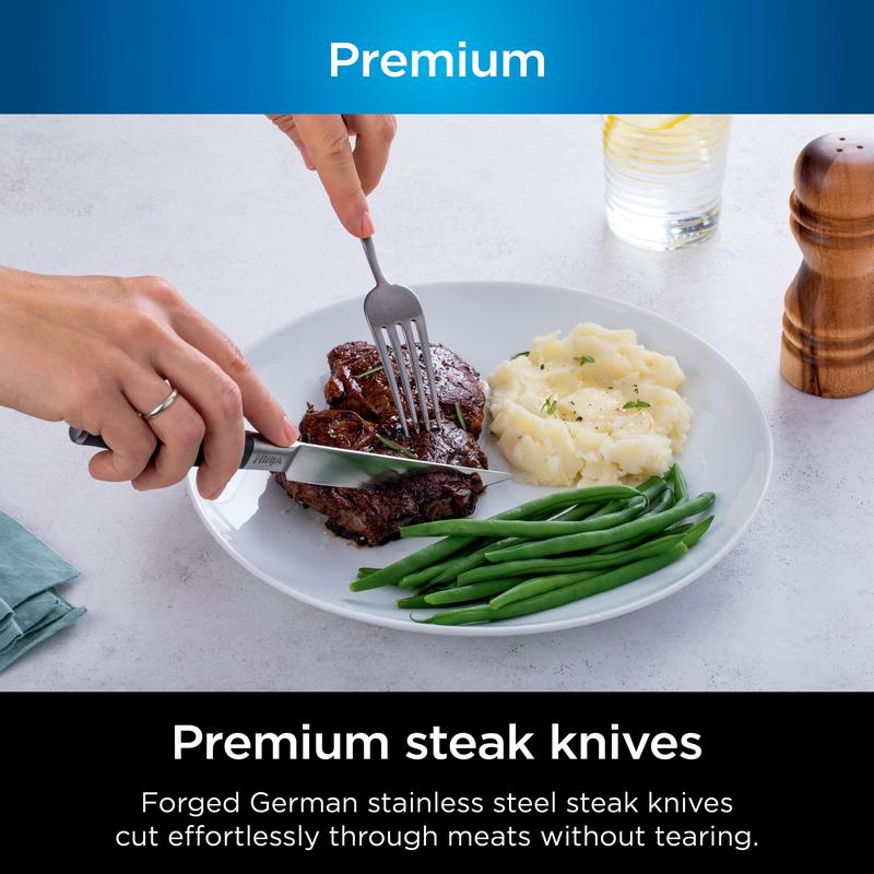 Foodi NeverDull Premium 12-Piece German Stainless Steel Knife System with Built-in Sharpener K32012 Kitchen Cutting