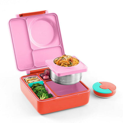 Insulated Bento Lunch Box with Thermos and 3 Compartments - TTS, High Quality Stainless Steel, Leak-Proof, Easy to Clean - Sturdy, Set