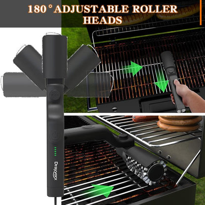 Electric BBQ Grill Brush Cordless and Rechargeable Stainless Steel Bristles,Two Replacement Cleaning Brushes,Adjustable Angle, Wire Brushes for Cleaning Rust, Grill, Dirt, Paint Removal, Welding