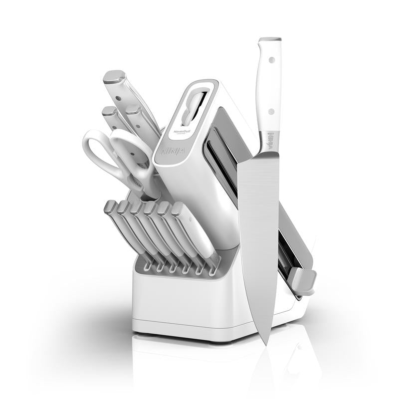 Foodi NeverDull Premium 12-Piece German Stainless Steel Knife System with Built-in Sharpener K32012 Kitchen Cutting