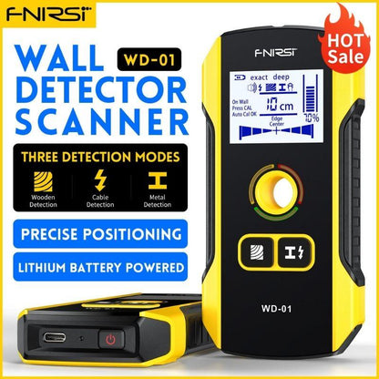 WD-01 Metal Detector Wall Scanner with Newly Designed Positioning Hole for AC Live Cable Wires Metal Wood Stud Find Hardware Home