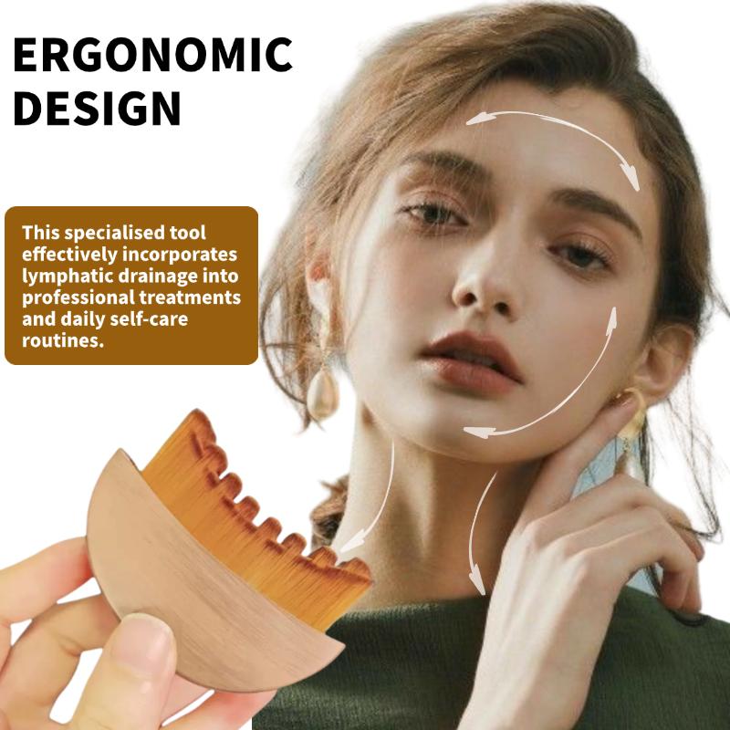 Lymphatic Contour Face Brush for Jawline & Chin Sculpting – Dry Brushing Massager for Lymphatic Drainage & Facial Fatigue Relief,  Ergonomically Designed to Fit The Skin Precisely  (1PCS)