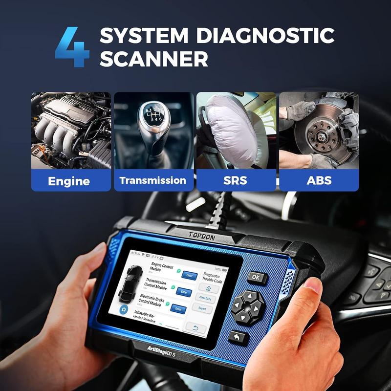 [FallFreshness] AD600S OBD2 Scanner Car Diagnostic Scan Tool for ABS/SRS/AT/Engine, 9 Reset Services, Free Lifetime Upgrade Auto Vehicle