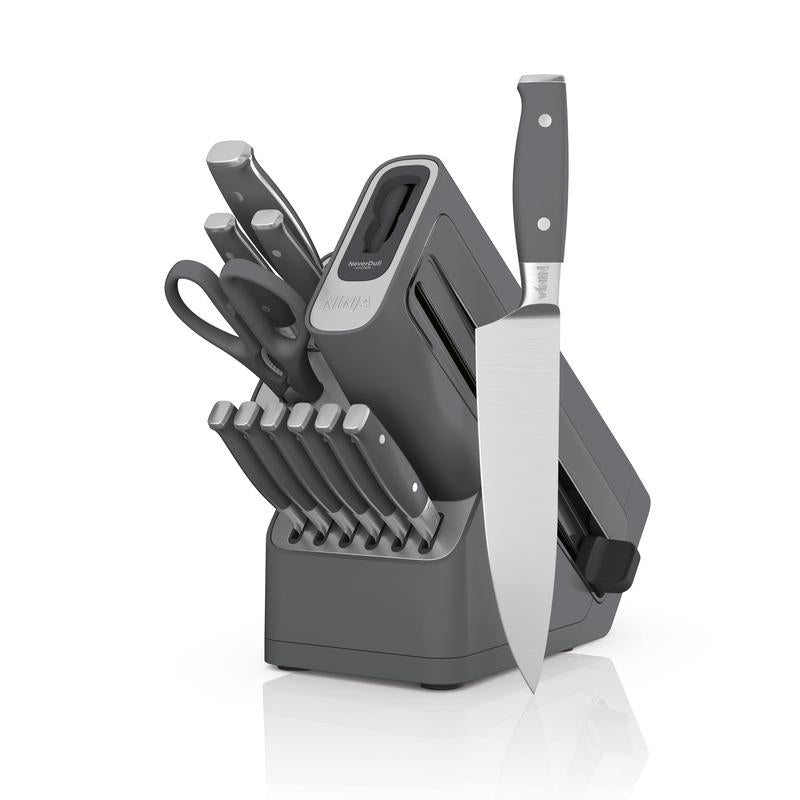 Foodi NeverDull Premium 12-Piece German Stainless Steel Knife System with Built-in Sharpener K32012 Kitchen Cutting