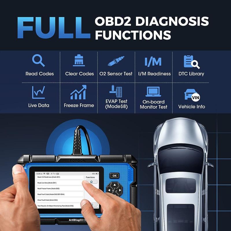 [FallFreshness] AD600S OBD2 Scanner Car Diagnostic Scan Tool for ABS/SRS/AT/Engine, 9 Reset Services, Free Lifetime Upgrade Auto Vehicle