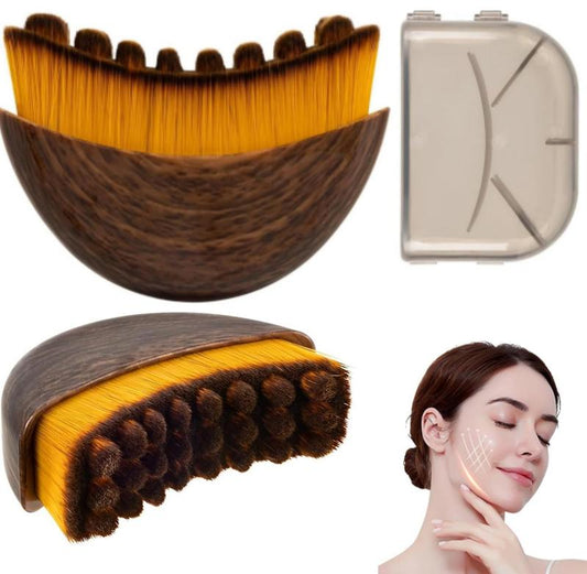 Lymphatic Contour Face Brush for Jawline & Chin Sculpting – Dry Brushing Massager for Lymphatic Drainage & Facial Fatigue Relief,  Ergonomically Designed to Fit The Skin Precisely  (1PCS)