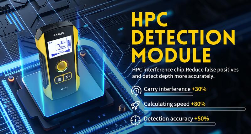 WD-01 Metal Detector Wall Scanner with Newly Designed Positioning Hole for AC Live Cable Wires Metal Wood Stud Find Hardware Home