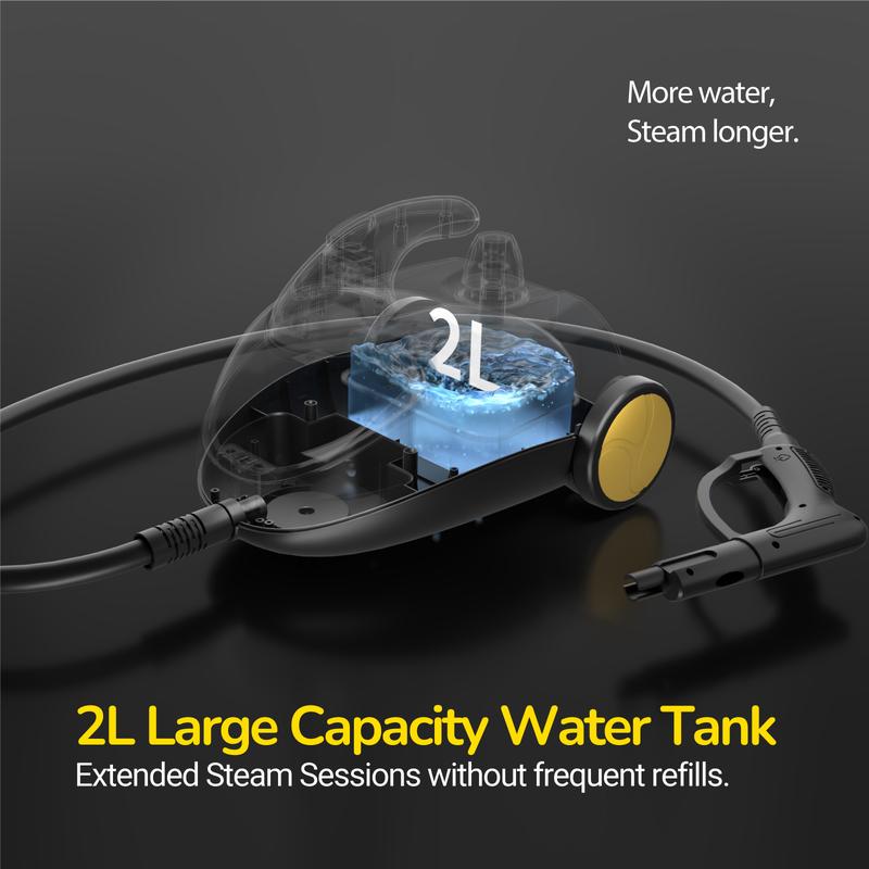 steam cleaner&mop 37-in-1, father's day gift, 302 °F steam temperature&66 Psi pressure, 72 Oz tank capacity, chemical-free deep cleaning for car, kitchen, bathroom, multi-purpose deep cleaning, eliminating grime&grease, sanitization, degreaser