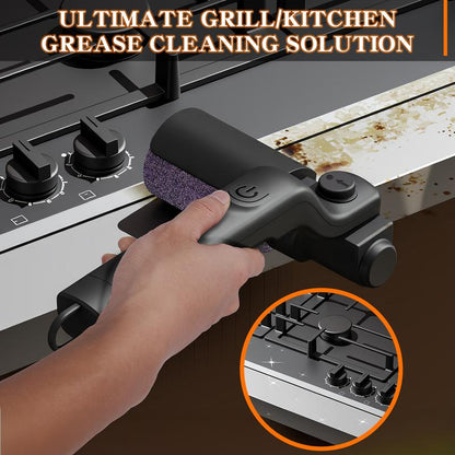 Electric BBQ Grill Brush Cordless and Rechargeable Stainless Steel Bristles,Two Replacement Cleaning Brushes,Adjustable Angle, Wire Brushes for Cleaning Rust, Grill, Dirt, Paint Removal, Welding