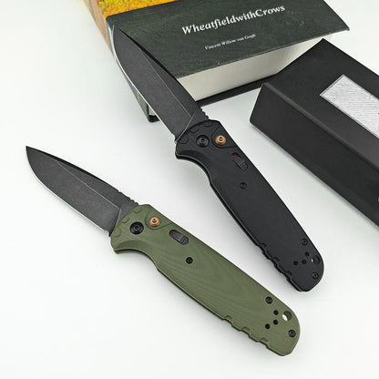 4300BK-02 CLA Utility Button Lock Folding Knife D2 Battlewash Blade G10 Handle Multifunctional Cutlery Tool for Outdoor Fishing Camping EDC