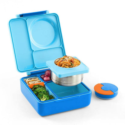 Insulated Bento Lunch Box with Thermos and 3 Compartments - TTS, High Quality Stainless Steel, Leak-Proof, Easy to Clean - Sturdy, Set