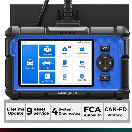 [FallFreshness] AD600S OBD2 Scanner Car Diagnostic Scan Tool for ABS/SRS/AT/Engine, 9 Reset Services, Free Lifetime Upgrade Auto Vehicle