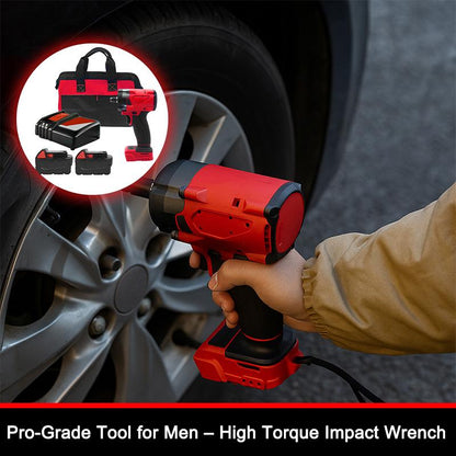 3-in-1 Cordless Impact Wrench - 1/2" Drive, Compatible with M18 Batteries, 4500 RPM Brushless Motor, Red and Black