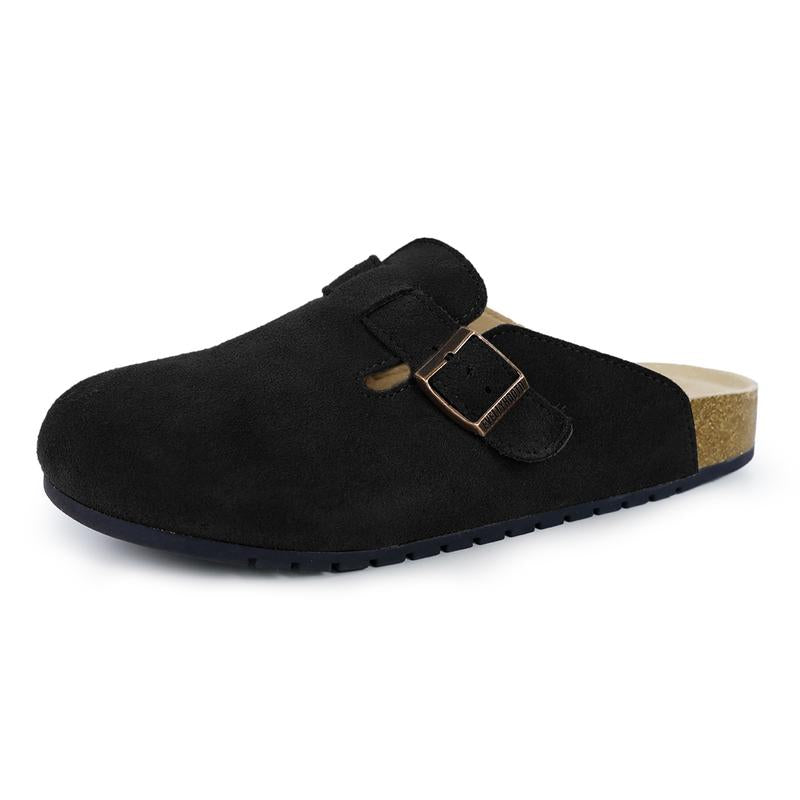 Women Men Round Toe Cork Footbed Clogs Potato Shoes Slide Outdoor Gym Shoes with Arch Support Flat Buckle Clogs Retro Fashion Walking Shoes Slippers 【PLS SIZE UP 】