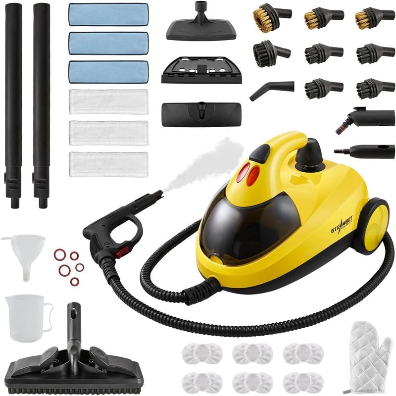 steam cleaner&mop 37-in-1, father's day gift, 302 °F steam temperature&66 Psi pressure, 72 Oz tank capacity, chemical-free deep cleaning for car, kitchen, bathroom, multi-purpose deep cleaning, eliminating grime&grease, sanitization, degreaser