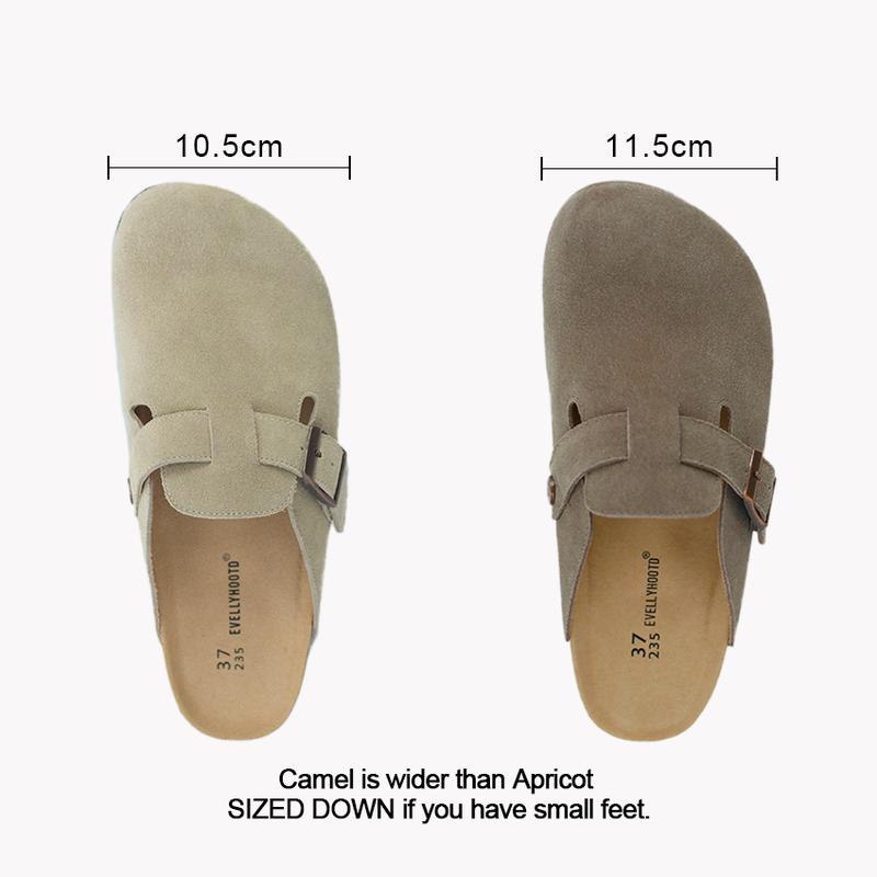 Women Men Round Toe Cork Footbed Clogs Potato Shoes Slide Outdoor Gym Shoes with Arch Support Flat Buckle Clogs Retro Fashion Walking Shoes Slippers 【PLS SIZE UP 】