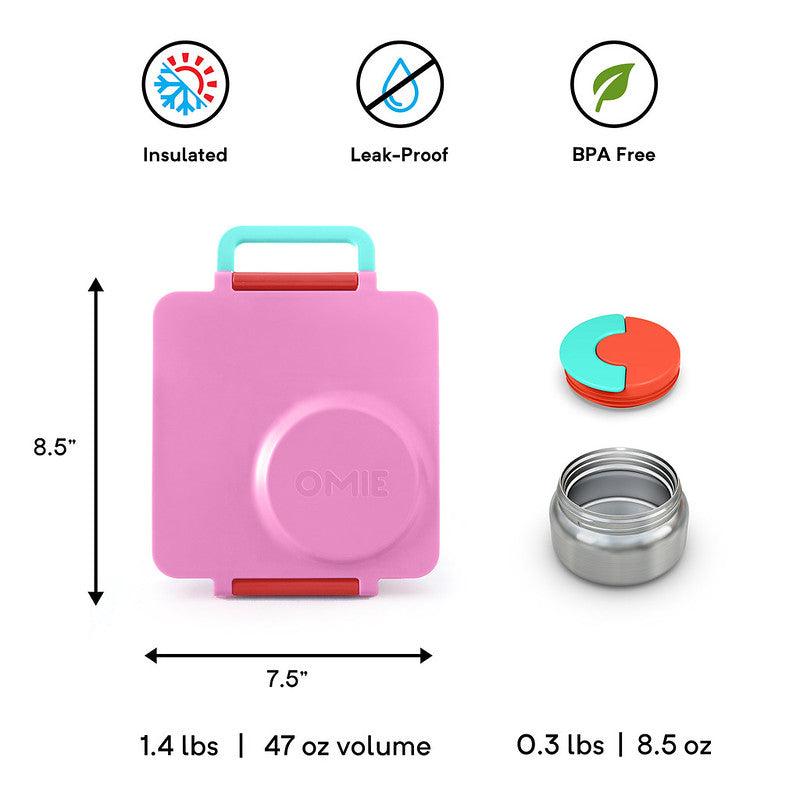Insulated Bento Lunch Box with Thermos and 3 Compartments - TTS, High Quality Stainless Steel, Leak-Proof, Easy to Clean - Sturdy, Set